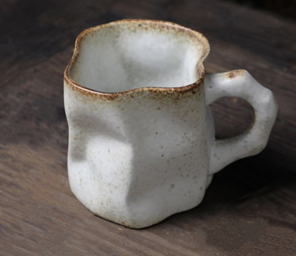 Hot Recommended Simple Stoneware Mark Coffee Cup (White)