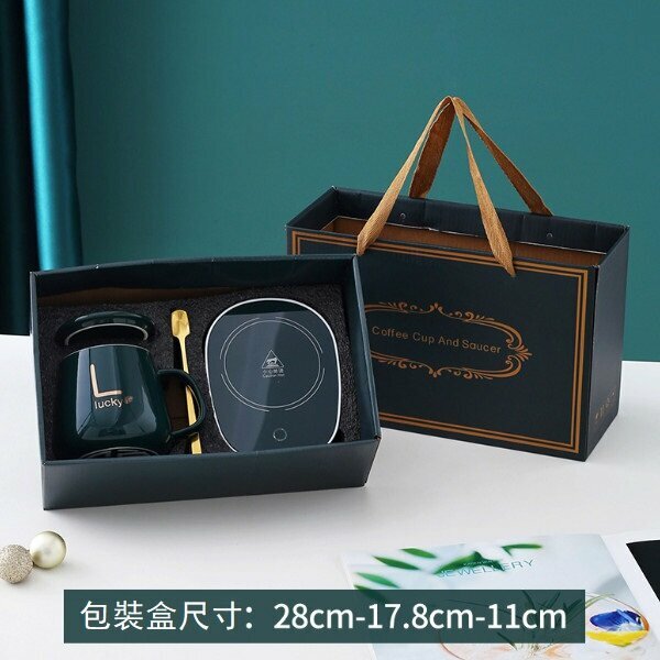 Hot push coaster ceramic cup (301-400ml) (green ordinary set)