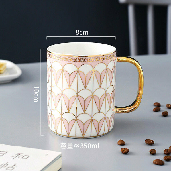 Hotly recommended European-style ceramic cup (thriving pink single cup)