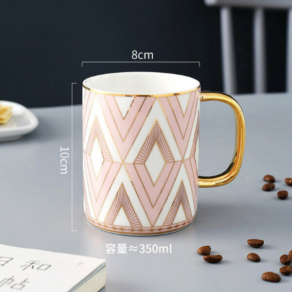 Hotly recommended European-style ceramic cup (dazzling pink single cup)