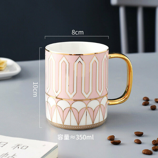 Hotly recommended European-style ceramic cup (broad sea and sky pink single cup)