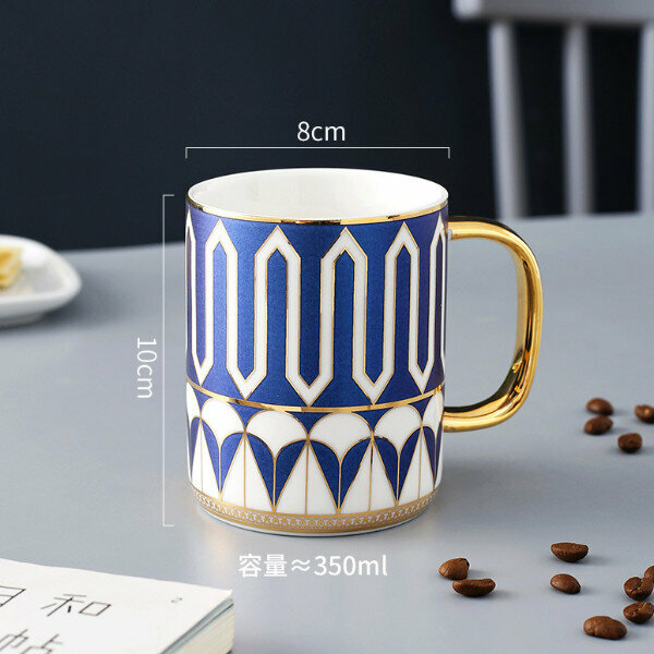Hotly recommended European-style ceramic mug (broad sea and sky blue single cup)