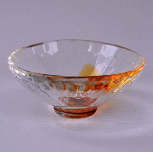 熱推品茶杯（斗笠杯橘黃色）