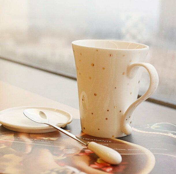 Popular Creative Mug Ceramic Mug Couple Mug (Starry Sky, Capacity 300ML)