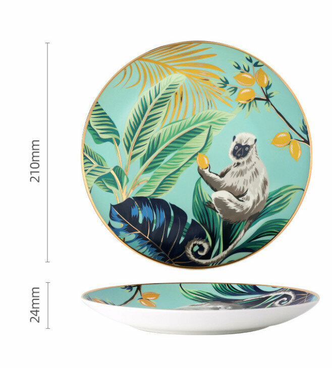 Hot style Western food plate and tableware set (8-inch single plate Lingdao Fucui)