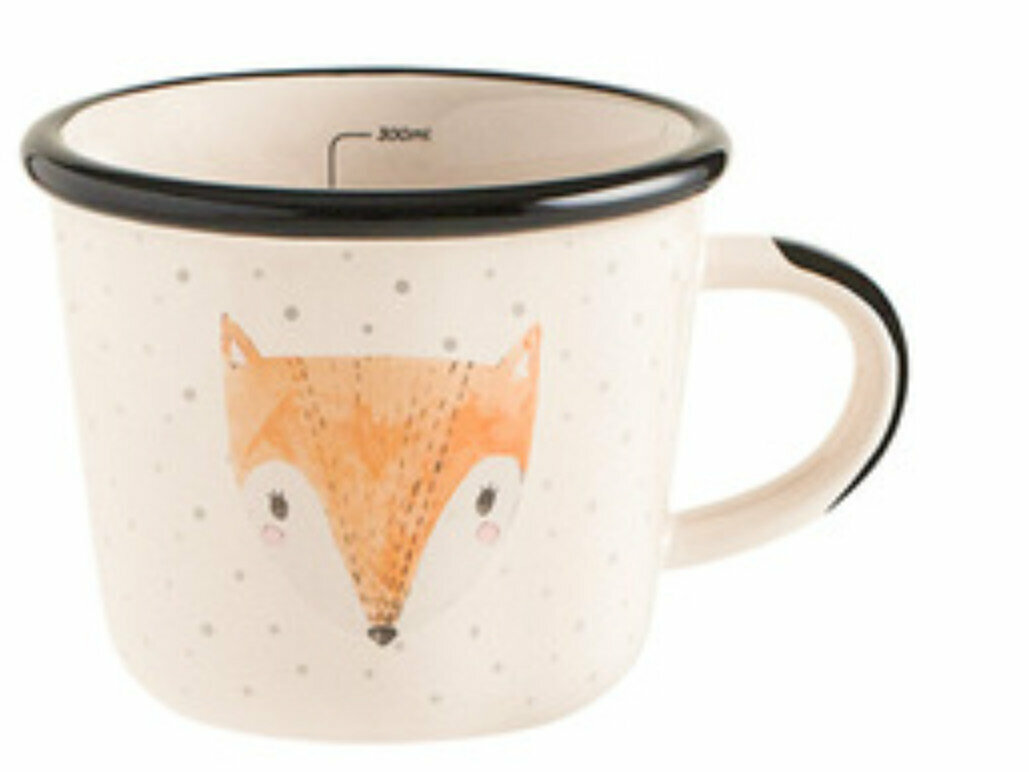 Popular ceramic water cup [Fox] [top width 10cm*height 8.2cm]