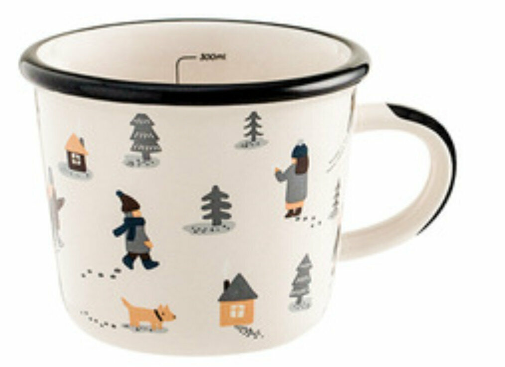 Popular ceramic water cup [Forest A] [top width 10cm*height 8.2cm]