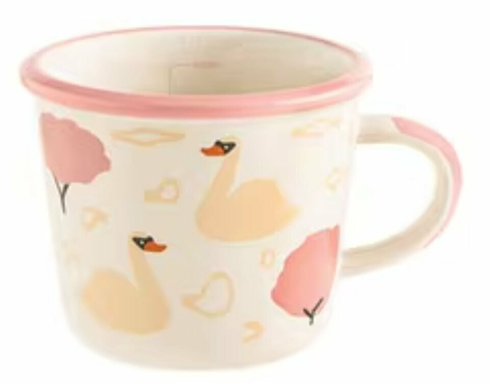 Popular ceramic water cup [Playful Goose] [top width 10cm*height 8.2cm]