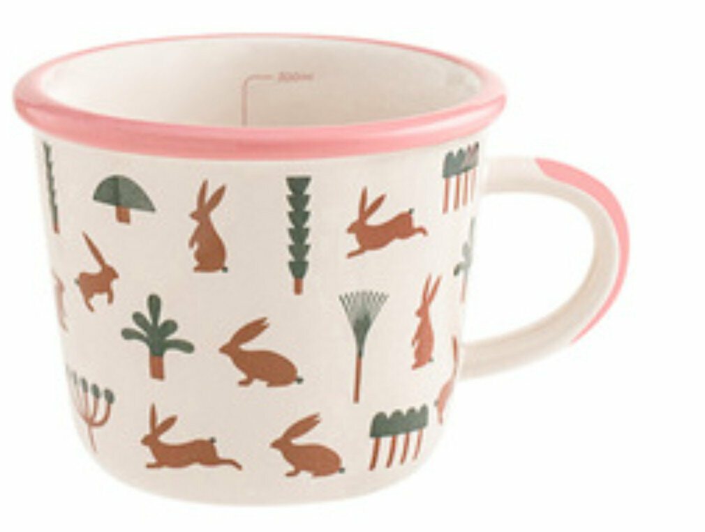 Popular ceramic water cup [Forest D] [top width 10cm*height 8.2cm]