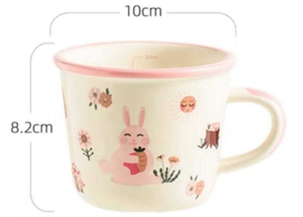 Popular ceramic water cup [Carrot Rabbit] [top width 10cm*height 8.2cm]