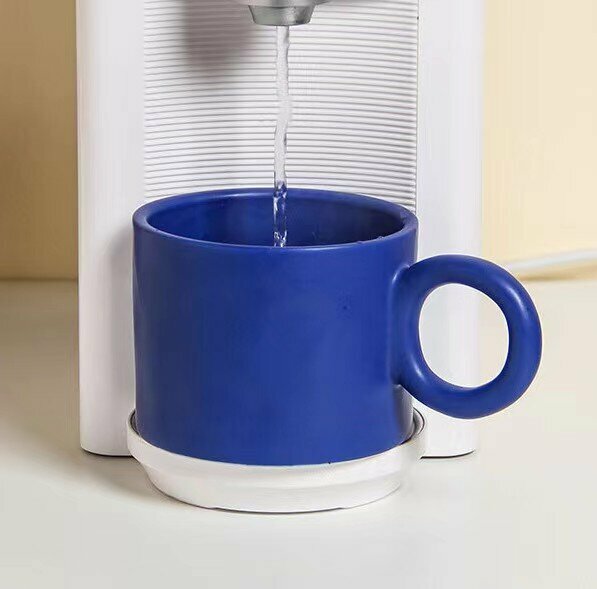 Popular style hand-printed large-ear mark water bottle [Klein Blue]