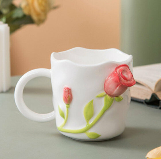 Popular ceramic water cup (red)