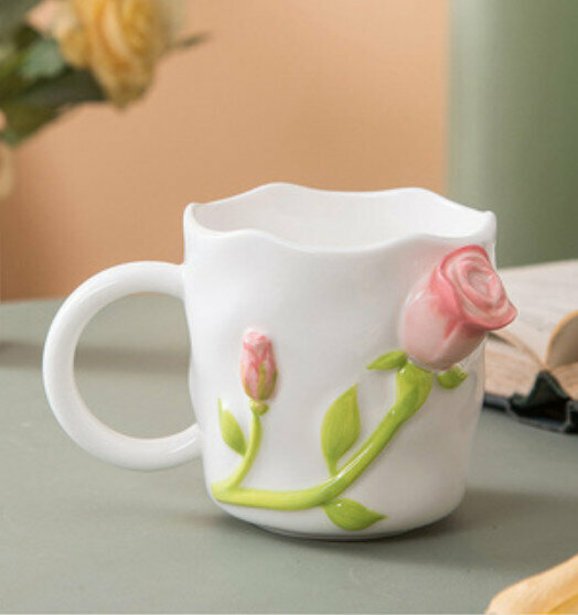 Popular ceramic water cup (pink)