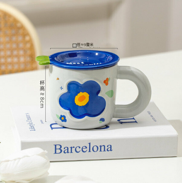 New ceramic water cup [Orchid capacity 320ml]