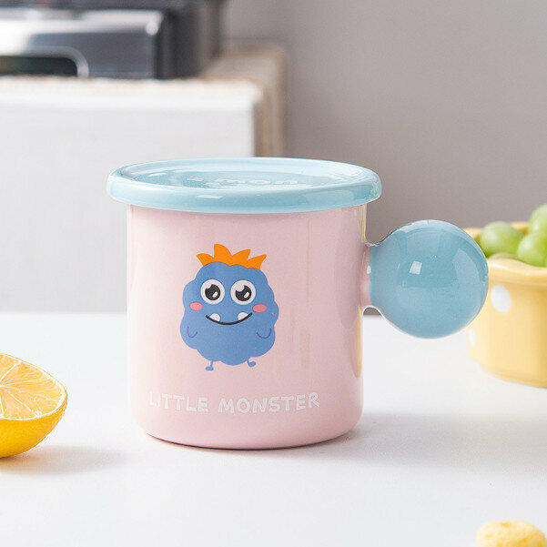 New ceramic water cup [pink capacity 330ml]