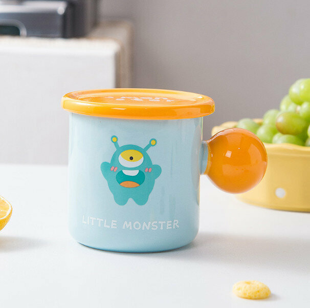 New ceramic water cup [blue capacity 330ml]