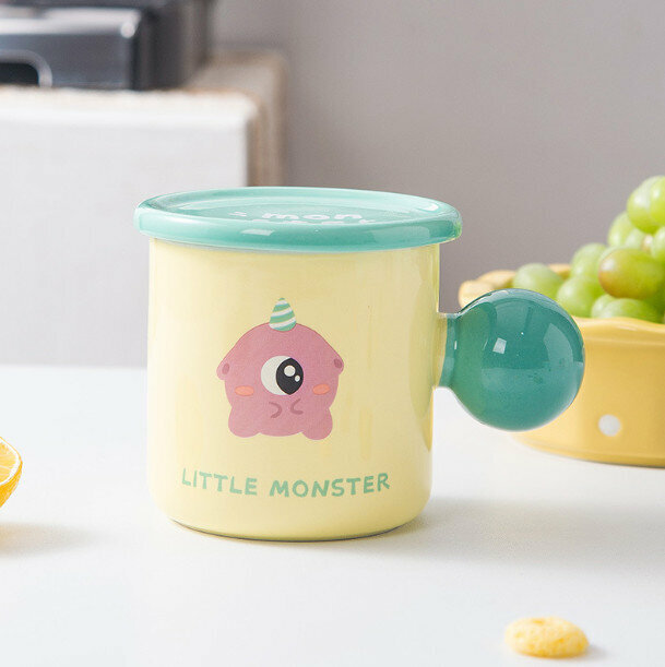 New ceramic water cup [yellow capacity 330ml]