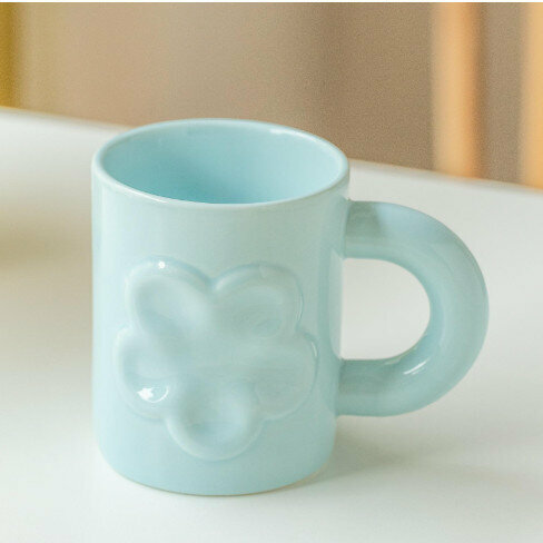 New ceramic water cup [Lake Blue Capacity 300ml]
