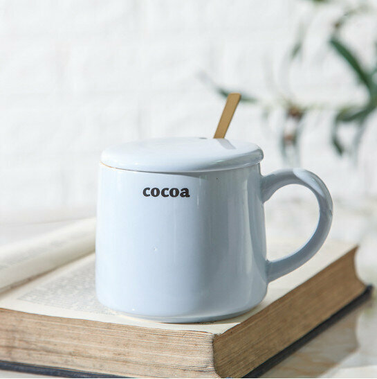 New ceramic water cup [blue capacity 301-400ml]