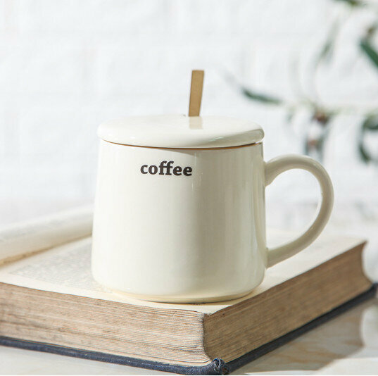 New ceramic water cup [beige capacity 301-400ml]