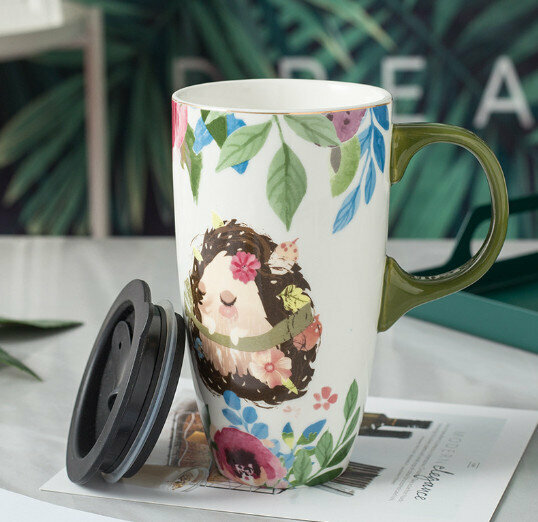 New ceramic water cup [hedgehog capacity 501-600ml]