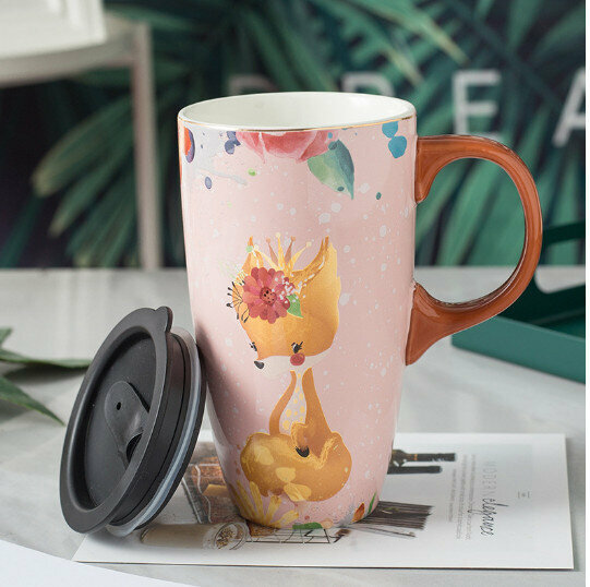 New ceramic water cup [Fox capacity 501-600ml]