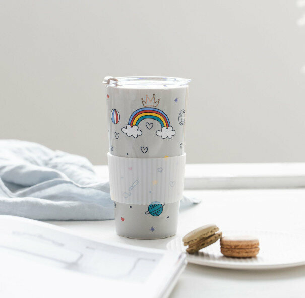 New ceramic water cup [gray capacity 501-600ml]