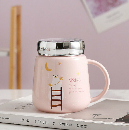 New ceramic water cup [Spring Bear Capacity 401-500ml]