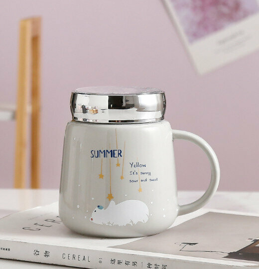 New ceramic water cup [summer bear capacity 401-500ml]