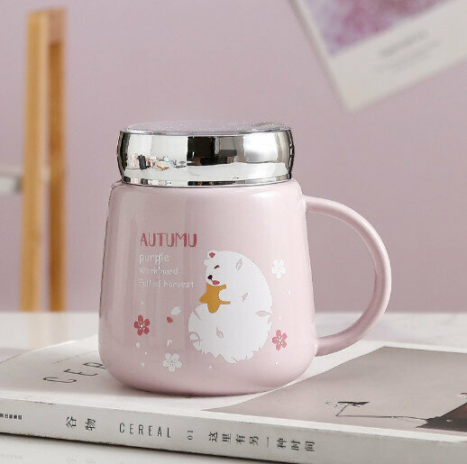New ceramic water cup [Autumn Bear Capacity 401-500ml]