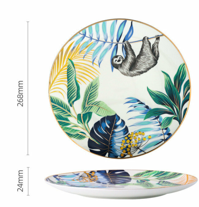 New Western plate and tableware set (10-inch single plate Lingdao Fucui)