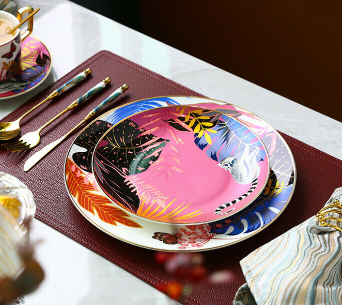 New style Western food plate and tableware set (Huafeidiewu Western food plate set)