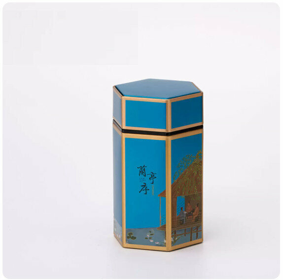 Popular tea can tin [Lanting Preface Blue Single Can]