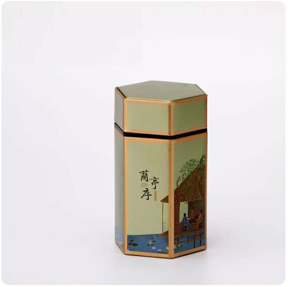 Popular tea tin can [Lanting sequence green single can]