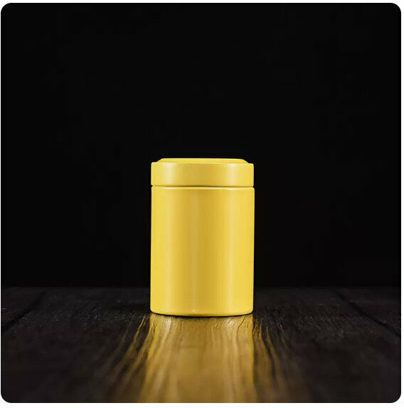 Hot style tea can tin [yellow]