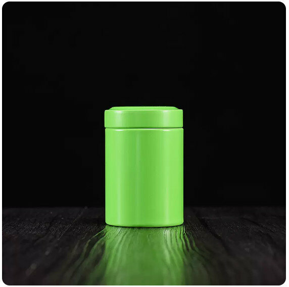 Popular tea can tin [emerald green]