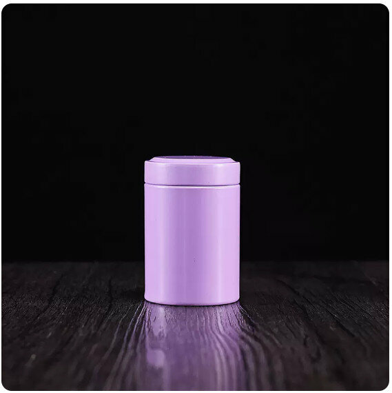 Popular tea can tin [light purple]