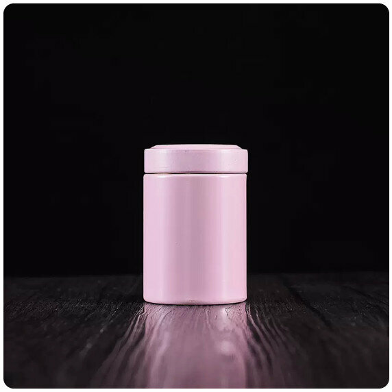 Popular tea can tin [light pink]