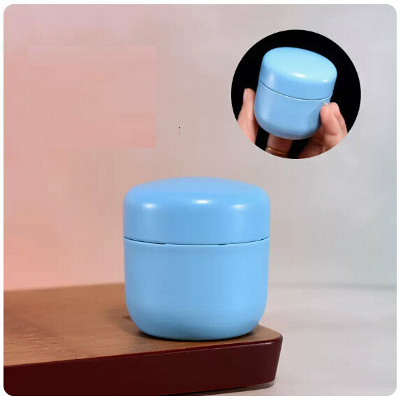Popular tea can tin [powder blue]