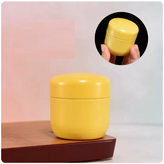 Hot style tea can tin [yellow]