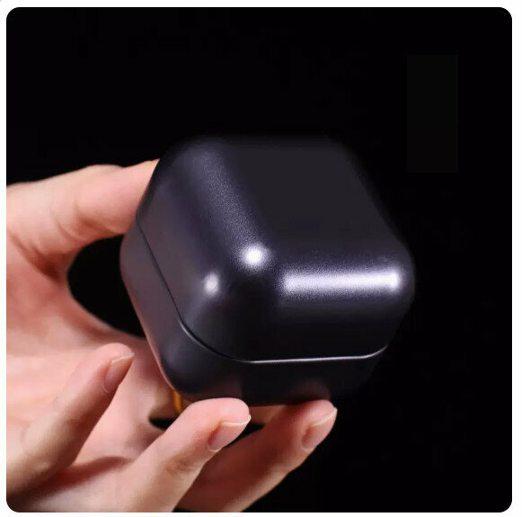 Popular tea cans [rounded square cans black iron gray]