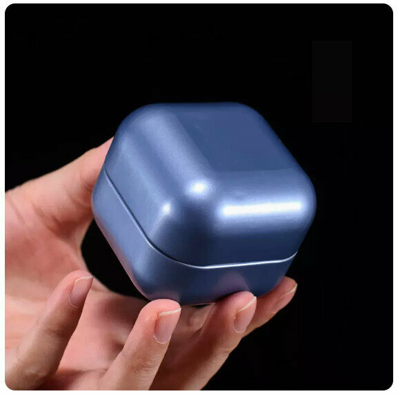Hot style tea cans [rounded square cans young blue]