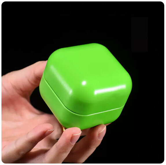 Hot style tea cans [rounded square cans green]