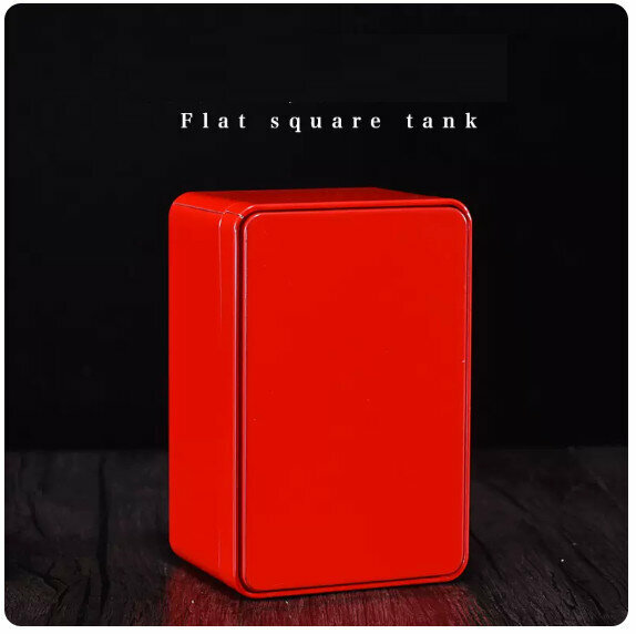Popular tea can tin [red]