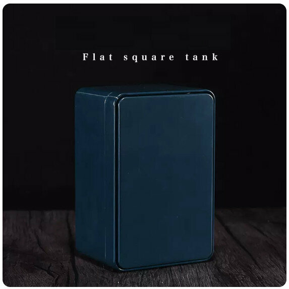Popular tea can tin [navy blue]