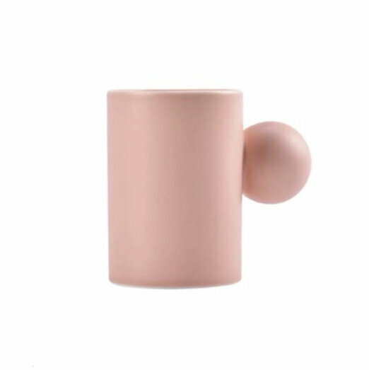 Popular Yunduo Ceramic Mark Coffee Cup [Pink Cloud Single Cup]