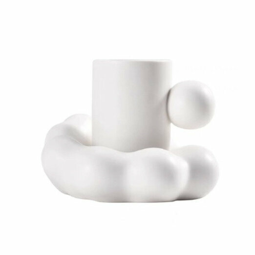 Popular Yunduo Ceramic Mark Coffee Cup [White Cloud Set]