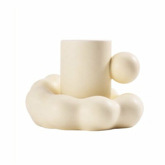 Popular Cloud Ceramic Mark Coffee Cup [Yellow Cloud Set]