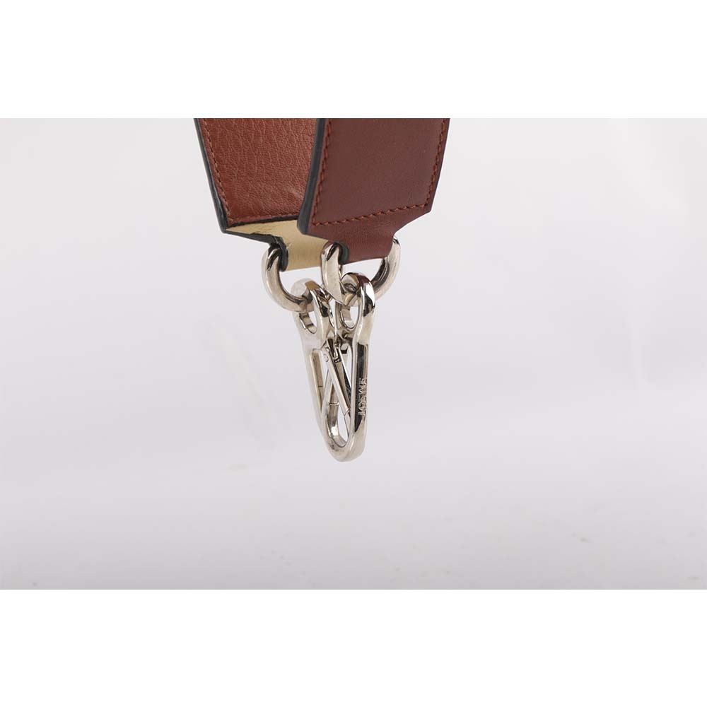 【LOEWE】Puzzle 拼圖小牛皮拼色背帶(酒紅/焦糖/米色) LO99000001