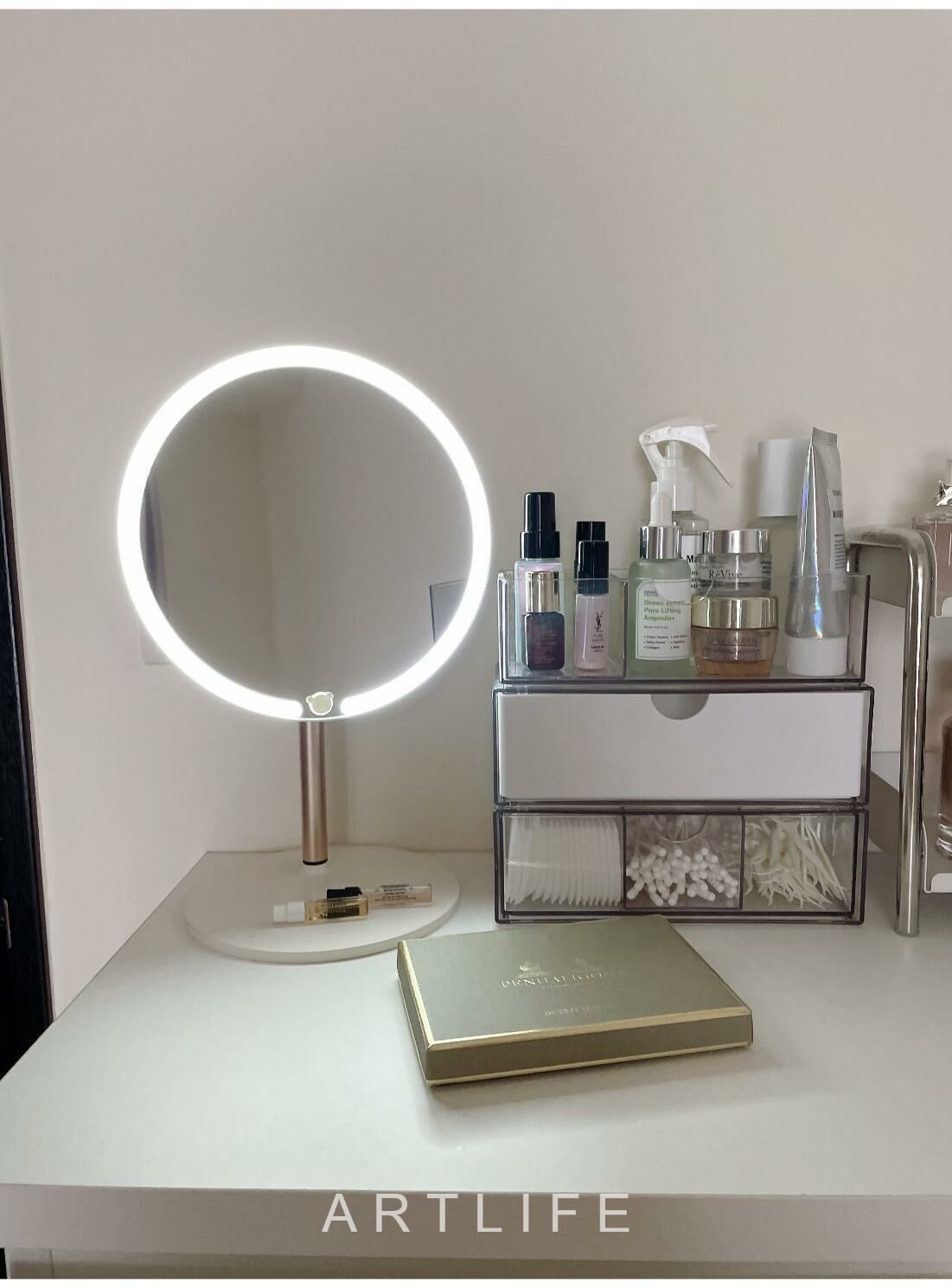 housing 充電式LED燈化妝鏡